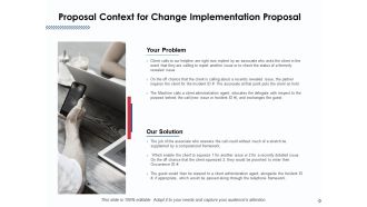 Proposal Context For Change Implementation Proposal Ppt PowerPoint Presentation Icon Samples