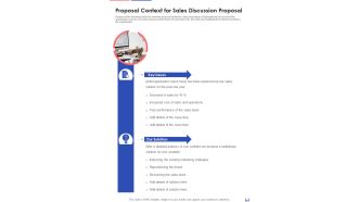 Proposal Context For Sales Discussion Proposal One Pager Sample Example Document