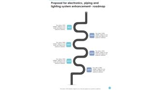 Proposal Electronics Piping Lighting System Enhancement Roadmap One Pager Sample Example Document