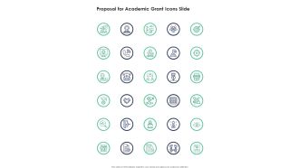 Proposal For Academic Grant Icons Slide One Pager Sample Example Document