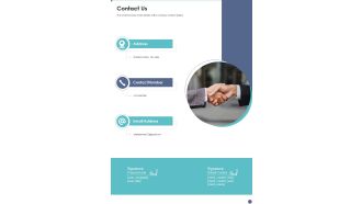 Proposal For B2B Services Contact Us One Pager Sample Example Document
