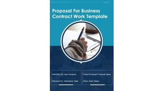 Proposal For Business Contract Work Template Example Document Report Doc Pdf Ppt