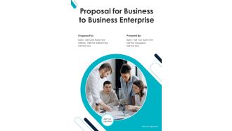 Proposal For Business To Business Enterprise Example Document Report Doc Pdf Ppt