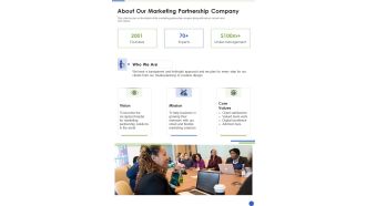 Proposal For Cross Promotion Strategy About Our Marketing One Pager Sample Example Document