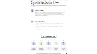 Proposal For Cross Promotion Strategy Project Context One Pager Sample Example Document