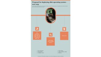 Proposal For Deploying Disk Operating System Next Step One Pager Sample Example Document