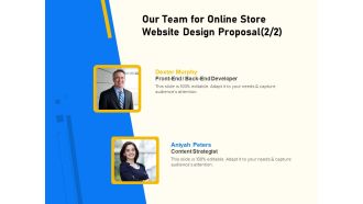 Proposal For Ecommerce Website Development Our Team For Online Store Website Design Proposal Introduction PDF
