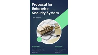 Proposal For Enterprise Security System Example Document Report Doc Pdf Ppt