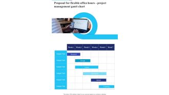 Proposal For Flexible Office Hours Project Management Gantt Chart One Pager Sample Example Document