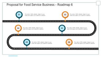 Proposal For Food Service Business Roadmap Six Stage Process Ppt Styles Gridlines PDF