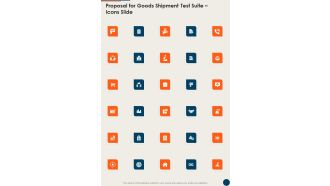 Proposal For Goods Shipment Test Suite Icons Slide One Pager Sample Example Document