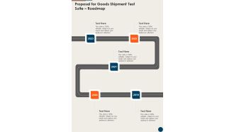 Proposal For Goods Shipment Test Suite Roadmap One Pager Sample Example Document