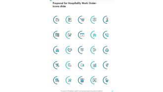 Proposal For Hospitality Work Order Icons Slide One Pager Sample Example Document