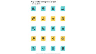 Proposal For Immigration Expert Icons Slide One Pager Sample Example Document