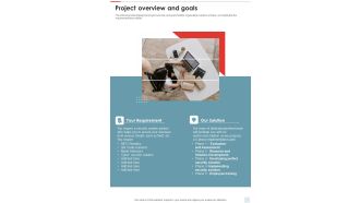 Proposal For Installing Radio Frequency Identification Project Overview And Goals One Pager Sample Example Document