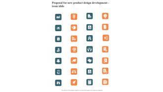 Proposal For New Product Design Development Icons Slide One Pager Sample Example Document