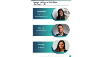 Proposal For Nursing Staff Hiring Our Team One Pager Sample Example Document