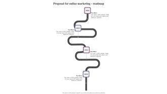 Proposal For Online Marketing Roadmap One Pager Sample Example Document