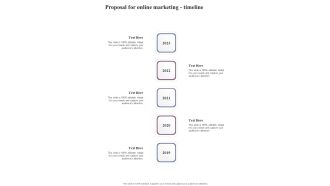 Proposal For Online Marketing Timeline One Pager Sample Example Document