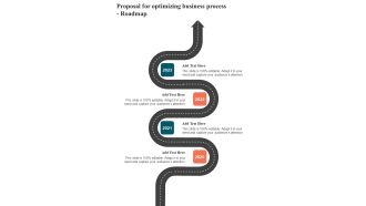 Proposal For Optimizing Business Process Roadmap One Pager Sample Example Document