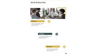 Proposal For PR Campaign 30 60 90 Days Plan One Pager Sample Example Document