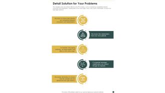 Proposal For PR Campaign Detail Solution For Your Problems One Pager Sample Example Document