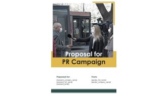 Proposal For PR Campaign Example Document Report Doc Pdf Ppt