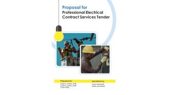 Proposal For Professional Electrical Contract Services Tender Example Document Report Doc Pdf Ppt