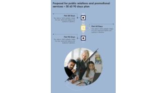 Proposal For Public Relations And Promotional Services 30 60 90 Days One Pager Sample Example Document
