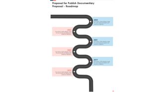 Proposal For Publish Documentary Proposal Roadmap One Pager Sample Example Document