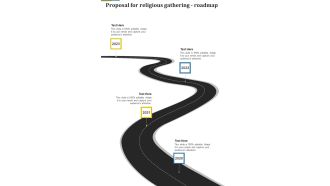 Proposal For Religious Gathering Roadmap One Pager Sample Example Document