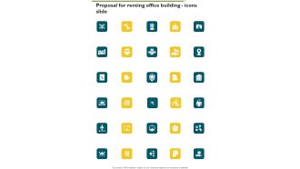 Proposal For Renting Office Building Icons Slide One Pager Sample Example Document