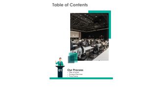 Proposal For Scientific Conference Table Of Contents One Pager Sample Example Document