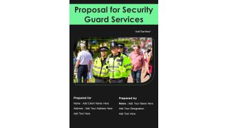 Proposal For Security Guard Services Example Document Report Doc Pdf Ppt