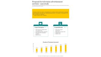 Proposal For Television Advertisement Services Case Study One Pager Sample Example Document