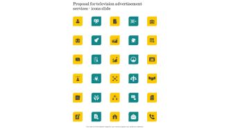 Proposal For Television Advertisement Services Icons Slide One Pager Sample Example Document