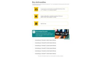 Proposal For Television Advertisement Services Key Deliverables One Pager Sample Example Document