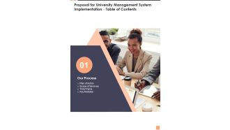 Proposal For University Management System Implementation Table Of Contents Wd One Pager Sample Example Document