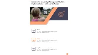 Proposal For University Management System Implementation Vision And Mission Wd One Pager Sample Example Document