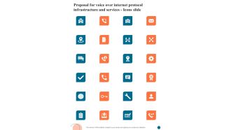 Proposal For Voice Over Internet Protocol Infrastructure And Services Icons Slide One Pager Sample Example Document