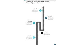 Proposal For Web Cast Capital Raising Sponsorship Roadmap One Pager Sample Example Document
