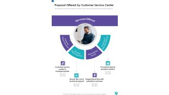 Proposal Offered By Customer Service Center One Pager Sample Example Document