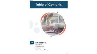 Proposal To Publish Documentary Table Of Contents One Pager Sample Example Document