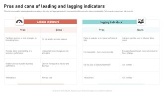 Pros And Cons Of Leading And Lagging Indicators Inspiration PDF