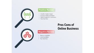 Pros Cons Of Online Business Ppt PowerPoint Presentation Summary Graphics Example