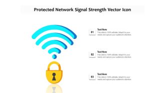 Protected Network Signal Strength Vector Icon Ppt PowerPoint Presentation File Introduction PDF