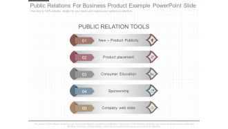 Public Relations For Business Product Example Powerpoint Slide