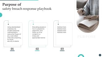 Purpose Of Safety Breach Response Playbook Introduction PDF