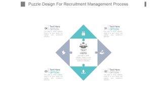 Puzzle Design For Recruitment Management Process Powerpoint Slide Inspiration