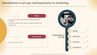 Qualified Traffic Generation Through Search Engines Introduction To Ad Copy And Importance Brochure PDF